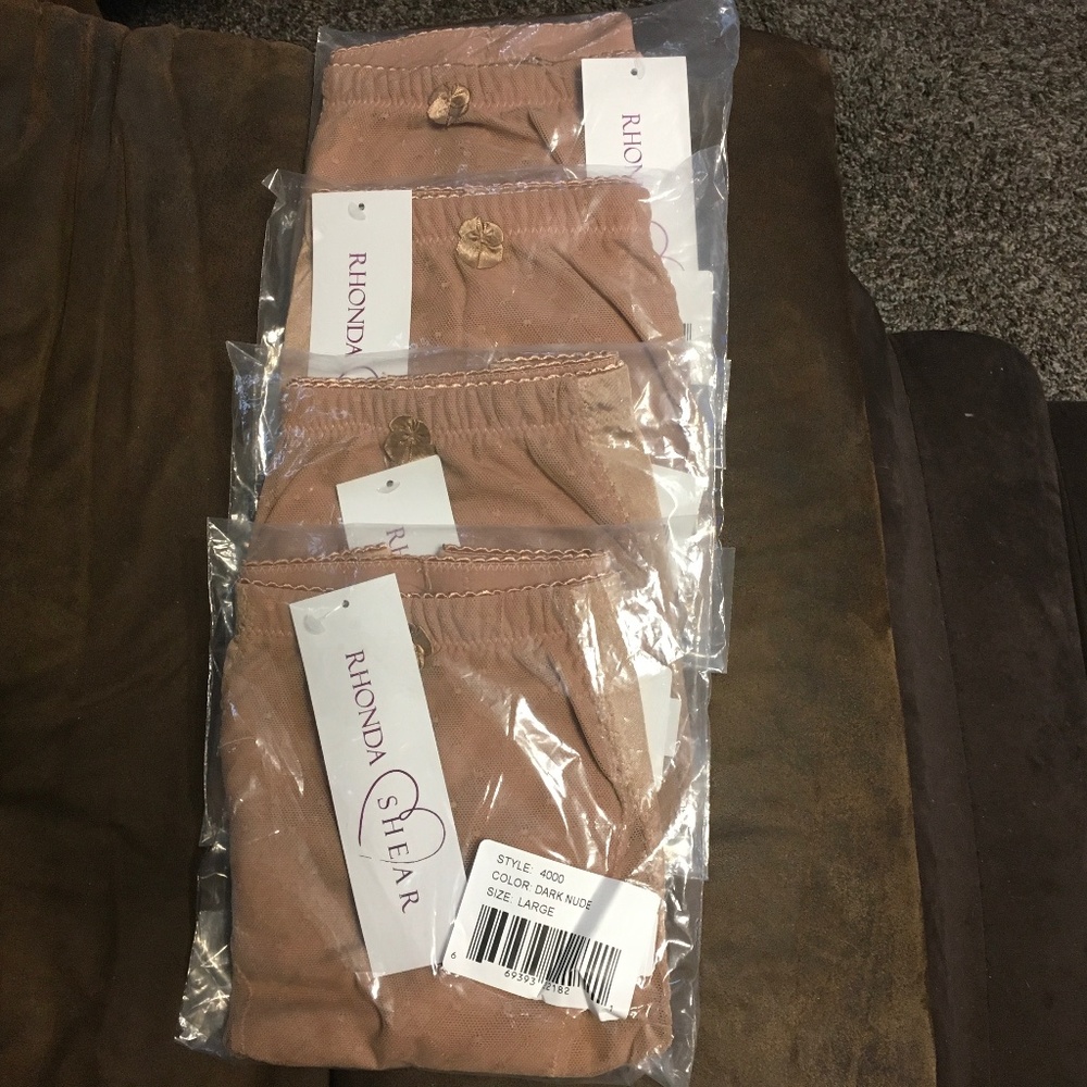 Rhonda Shear pin up panties, size large, color dark nude